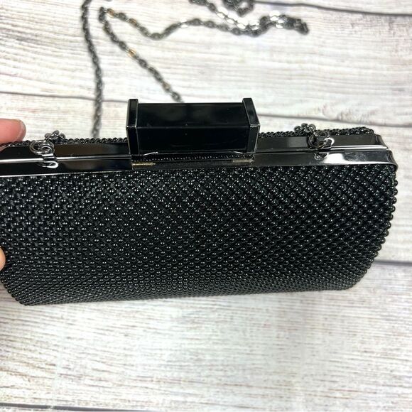 Jessica McClintock Black Beaded Evening Small Clutch Bag - Picture 4 of 12